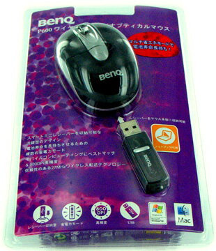 USBワイヤレス オプティカル　マウスBenQ P600 （ミニサイズ） ブラックFJ.90A88.UEP