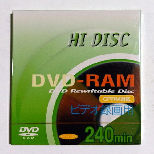 HIDISC DVD-RAM メディア 録画用 地上デジタル放送対応 9.4GB 両面記録 T4カートリッジ付 1枚入**