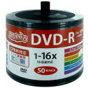 HIDISC CPRM対応 録画用 DVD-R メディア 16倍速対応 50枚詰め替え用 ワイド印刷対応