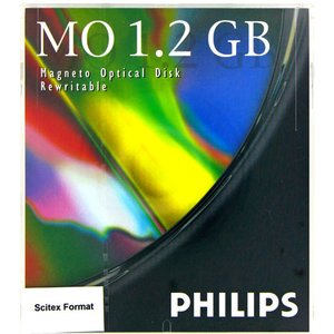 【アウトレット】 PHILIPS 5.25インチ MOディスク （光磁気ディスク）　1.2GB　Scitexフォーマット済 1枚