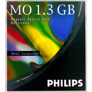 【アウトレット】 PHILIPS 5.25インチ MOディスク (光磁気ディスク) 1.3GB Macフォーマット済 1枚