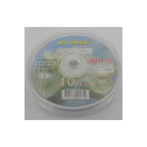 【アウトレット】HIDISC データ記録/アナログ録画用 DVD-R メディア 4.7GB 1倍速 10枚パック**