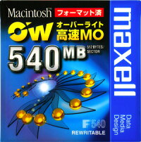 こちらはアウトレット商品となっております。 経年劣化のため、一部パッケージに破れがあったり、ケースが割れている場合がございますが、商品には問題ございませんので安心してお使いいただけます。 返品交換不可となっておりますので、あらかじめご了承ください。 【商品説明】 型番：MAXEEL RO-M540 MAC B1P 仕様：MO 容量：540MB パッケージ：1枚入