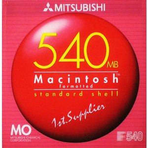 【アウトレット】 三菱化学 3.5インチ MOディスク 540MB Macintoshフォーマット済