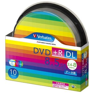 【お取り寄せ】 Verbatim DVD+R DL データ用 8.5GB 2.4-8倍速対応 10枚 スピンドルケース入り ホワイトワイドタイプ インクジェットプリンタ対応
