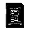 HIDISC MLC採用高耐久SDXCメモリーカード 64GB Hynix, Samsungチップ採用 HDSDXC64GMLLJP3