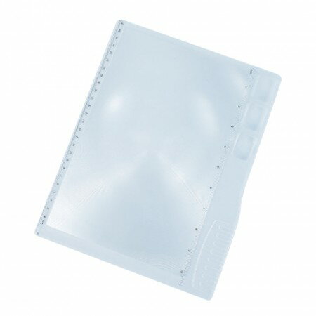 HIDISC 3つの小さな異なる倍率の凸型レンズを搭載した フルページアクリルフレネルレンズ拡大鏡 HD-267..