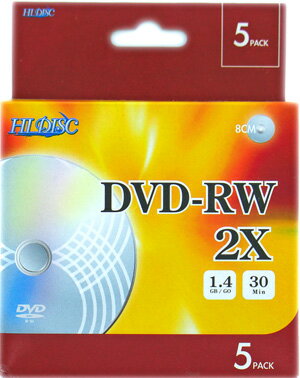 [25��ޤȤ����] �߸˸¤�! MR.DATA 8cm ���ʥ���Ͽ����DVD-RW 30min/1.4GB 2��® 5���5�� [���ʸ��Բ�]