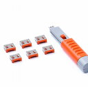 HIDISC SmartKeeper ESSENTIALシリーズ USBポートロック 6個 プラス ロック解除キー(Lock Key Basic) セット オレンジ HDUL03PKOR(2)