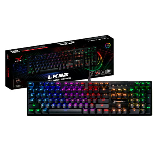 Digifast メカニカル RGB ゲーミングキーボード,光軸テクノロジー,カスタマイズ可能なrgbライトエフェクト,テクスチャ表面,耐水性設計 DG-LK32 Digifast メカニカル RGB ゲーミングキーボード,光軸テクノロジー,カスタマイズ可能なrgbライトエフェクト,テクスチャ表面,耐水性設計 DG-LK32