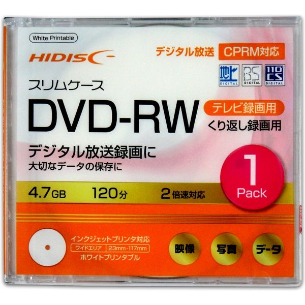 HIDISC DVD-RW HDDRW12NCP1SC֤Ͽ 120ʬ 2®б ॱ 1