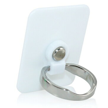 スマホリング プラスチック製 ホワイト スマホ・タブレット落下防止リングスタンド ML-BRSPWHJP