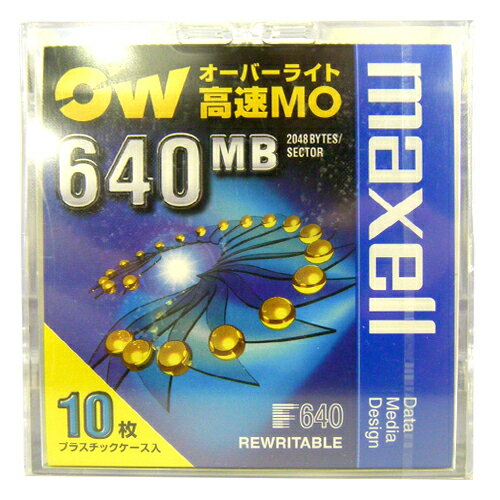 オーバーライト方式により、対応ドライブとの組み合わせで書込速度が1/3高速化 ※オーバーライト非対応のMOドライブでは読み書き出来ません。 こちらはアウトレット商品となっております。経年劣化のため、一部パッケージに破れがあったり、ケースが割れている場合がございますが、商品には問題ございませんので安心してお使いいただけます。ご購入の際は、予めご了承ください。 【製品仕様】 ■型番：RO-M640.B10P ■JANコード：9102580318000 ■用途：データ記憶用 ■記憶容量：640MB ■枚数：10枚 ■ケース：プラケース ■ファイルシステム：アンフォーマット ※このディスクは3.5型640MBオーバーライトMOディスクに対応したドライブでご使用になれます。