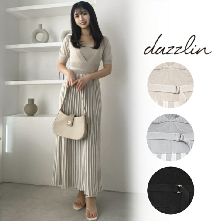 【最大500円OFFクーポン発行中・愛媛百貨店】 【dazzlin】 ダズリン ハーフスリーブニットワンピース 022420301801