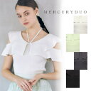 マーキュリーデュオ 服 レディース 【MERCURYDUO】 マーキュリーデュオ マルチウェイストラップダブルラッフルニット 002422600601