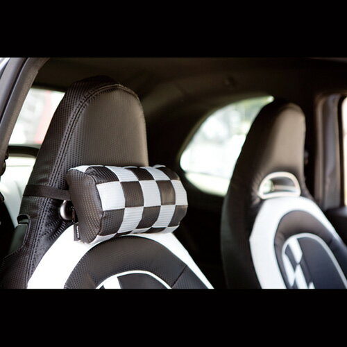 乐天商城 - ABARTH アバルト500/595ネックパッド(チェッカー 白黒)【CABANA】 アクセサリー