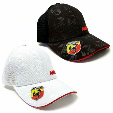 Rakuten - ABARTH 純正 スコーピオンロゴ ハーフメッシュ キャップ(ブラック/ホワイト) アクセサリー 帽子