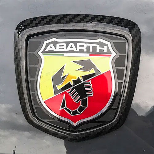 KOSHI ABARTH 595カーボン リアエンブレムフレーム アバルト パーツ 外装 エクステリア