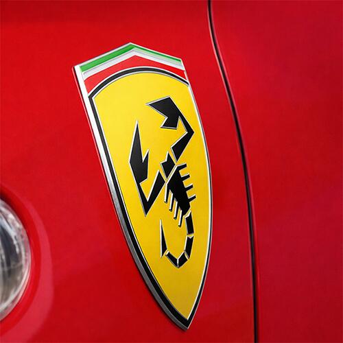 ABARTH フェラーリスタイル メタルウイングバッジ