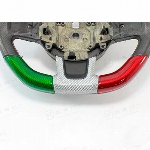 Rakuten - KOSHI ABARTH 595(シリーズ4) カーボンステアリングサイドカバー イタリアセット パーツ インテリア アバルト 内装