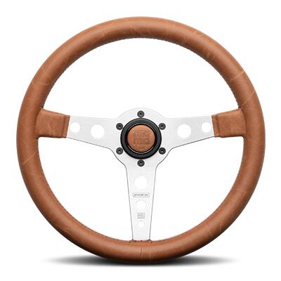 Rakuten - MOMO ステアリング PROTOTIPO HERITAGE シガーレザー/シルバースポーク モモ ステアリングホイール パーツ 内装 インテリア