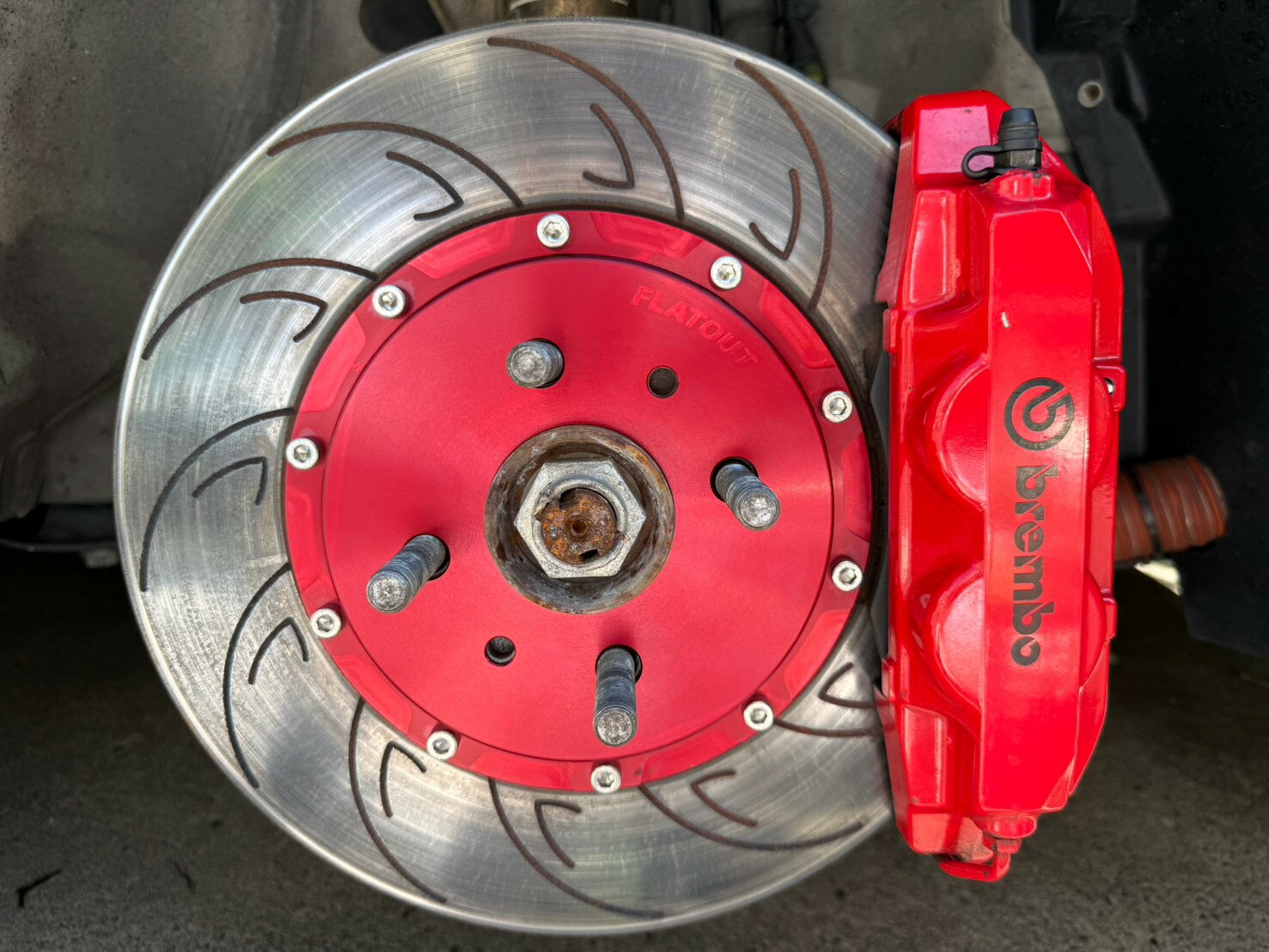 乐天商城 - FLATOUT ABARTH500/595/695 アルミベルハットセット BREMBOキャリパー用 アバルト