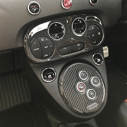 THREEHUNDRED カーボンエアコンパネル ABARTH595シリーズ4(オートVer.) パーツ インテリア 内装 アバルト THAB1228