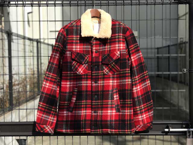 ヌーディージーンズ ボアジャケット メンズ Nudie Jeans - LENNY (NR30/RED-BLACK CHECK) 〜ヌーディージーンズ　ランバージャケット　ボアジャケット〜