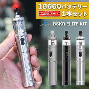 【バッテリーセット】 VandyVape BSKR Elite Pod Kit ヴァンディーベイプ バーサーカー Berserker EL エリート 電子タバコ vape テクニカルチューブMOD 18650 スターターキット MTL 味重視 フィルター ベイプ ベープ 水蒸気 電子タバコ タール ニコチン0 禁煙