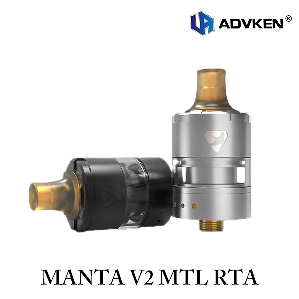 Advken MANTA V2 MTL RTA アドビケン マンタ V2 電子タバコ vape アトマイザー RTA 直径 22mm RBA タンク MTL シングル MANTAV2