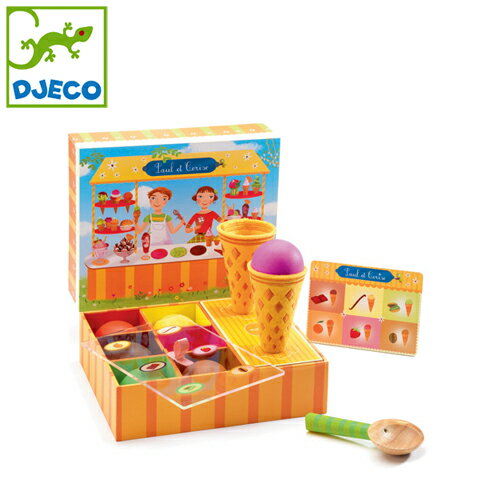 正規品 DJECO(ジェコ) [アイスクリームショップ ポール＆セリーズ] おままごと おもちゃ 木製 木のおもちゃ 誕生日プレゼント 4歳 アイスクリーム屋さん