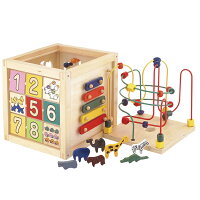 正規品エドインター[森のあそび箱]木のおもちゃ木製玩具楽器おもちゃビーズコースター型はめパズル