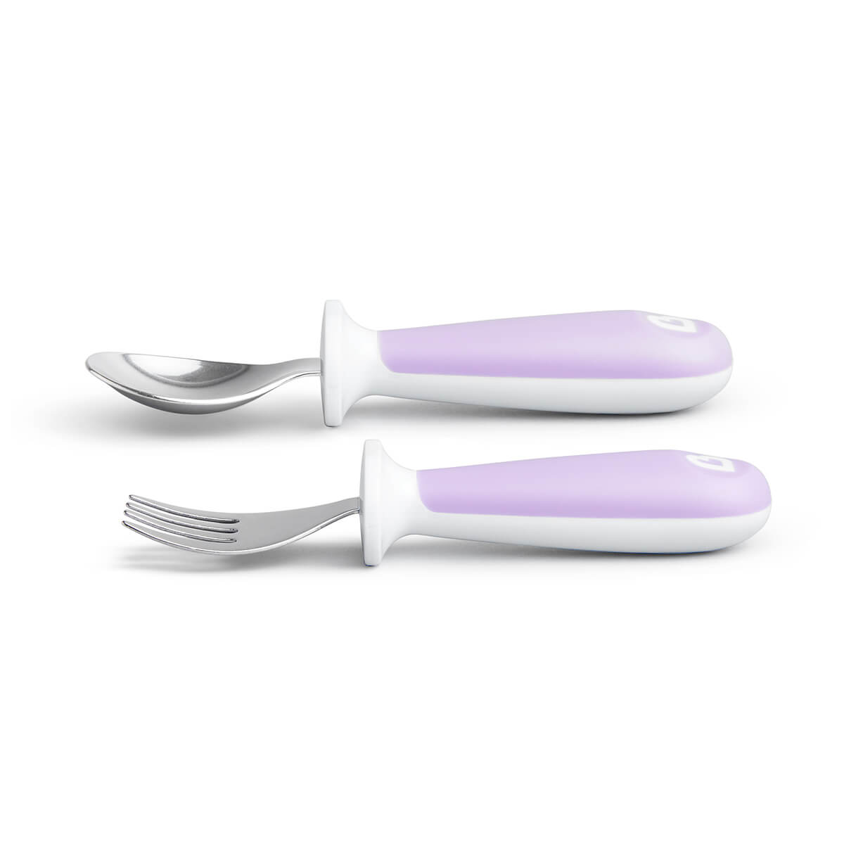 マンチキン ステンレス フォーク＆スプーン パープル たべたくなーる 誕生日プレゼント 1歳 離乳食 ベビー 赤ちゃん 男の子 女の子 スプーン 子ども 持ちやすい 子供用スプーン ベビー スプーン 離乳食用スプーン 子供スプーン munchkin FDMU41662