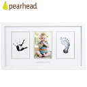 pearhead(ペアヘッド) ベビープリント・フォトフレーム ホワイト 手形 足形 フォトフレーム ベビー 写真立て ベビー