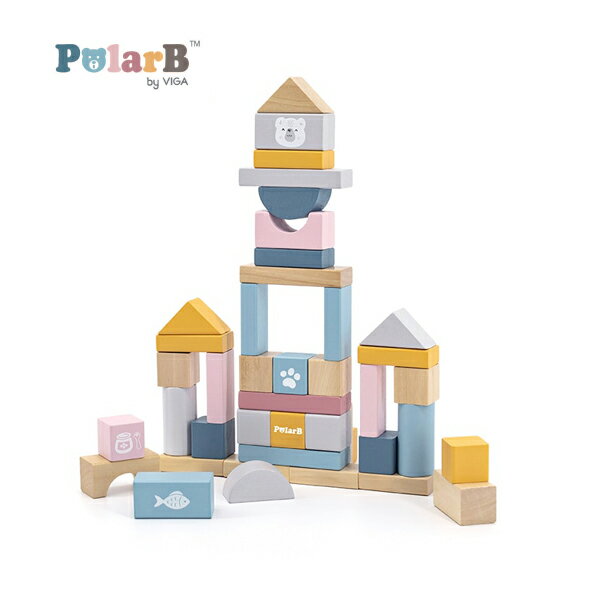 正規品 Polar B（ポーラービー） [つみきセット] 木製玩具 知育玩具 2歳 木のおもちゃ 積み木 誕生日プレゼントのサムネイル