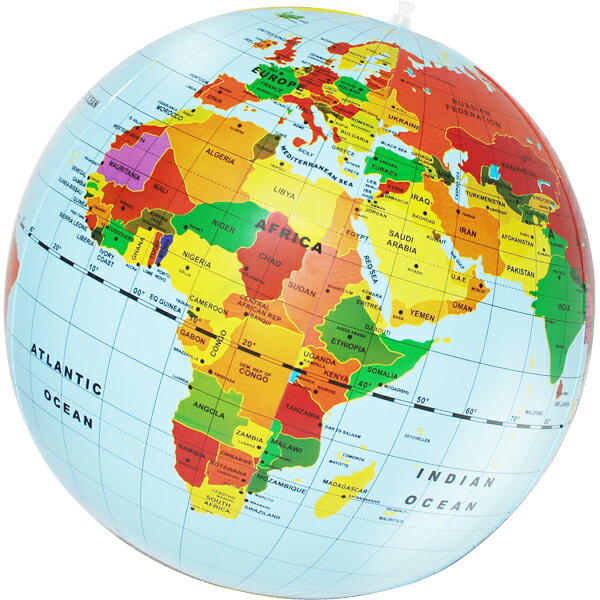 メール便対応 Tiger Tribe タイガートライブ ビーチボール地球儀 50cm 知育玩具 誕生日プレゼント 3歳 Tiger Tribe 学習玩具 世界地図