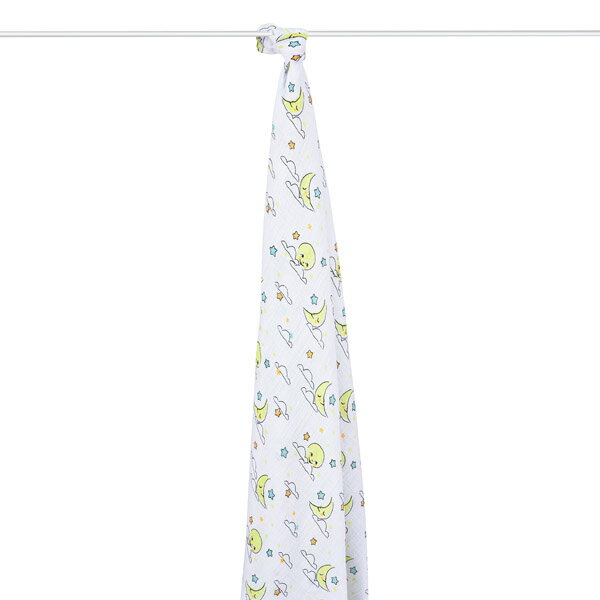 日本正規品 エイデンアンドアネイ aden+anais [sun + moon] 1枚入り (オーガニック) [あす楽対応] おくるみ swaddle スワドル