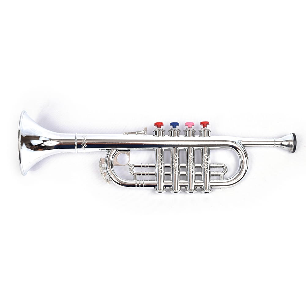 ボンテンピ シルバートランペット 4keys 37cm 楽器 おもちゃ トランペット bontempi 誕生日プレゼント 3歳 知育楽器 ラッパおもちゃ 楽器玩具 男の子 女の子 楽器のおもちゃ BONTEMPI 323831 2