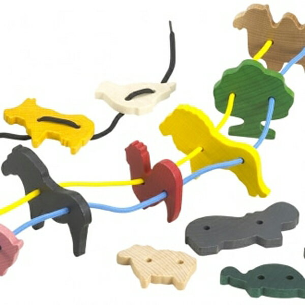 ボーネルンド 動物ひも通し 誕生日プレゼント 3歳 知育玩具 ひもとおし 紐通し おもちゃ 男の子 女の子 木のおもちゃ 木製玩具 学習玩具 ジェグロ 3
