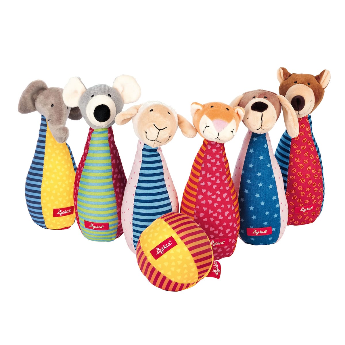 ボーネルンド アニマルボウリング 布 おもちゃ ボール ボウリングゲーム ソフトボウリング sigikid シギキッド ボーリング 出産祝い 誕生日プレゼント 1歳 男の子 女の子 ラトル ハーフバースデー がらがら ベビー おもちゃ ラトル 無料 名入れ SG49520 - Image 3