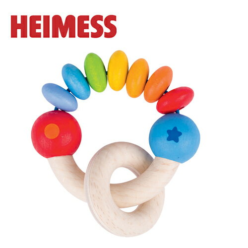 正規品 HEIMESS（ハイメス） [レインボーラトル セブンビーズ] [あす楽対応] 木のおもちゃ 木製玩具 ラトル 赤ちゃん 歯固め