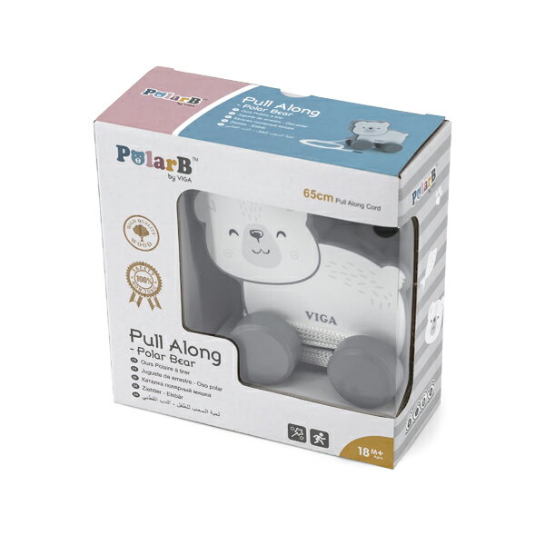 ポーラービー プルトイ しろくま 木製玩具 知育玩具 1歳 木のおもちゃ プルトーイ 誕生日プレゼント 出産祝い ハーフバースデー 男の子 女の子 Polar B TYPR44001 3