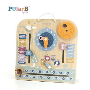 正規品 Polar B（ポーラービー） [カレンダー＆クロック] [あす楽対応] 木製玩具 知育玩具 3歳 木のおもちゃ 誕生日プレゼント
