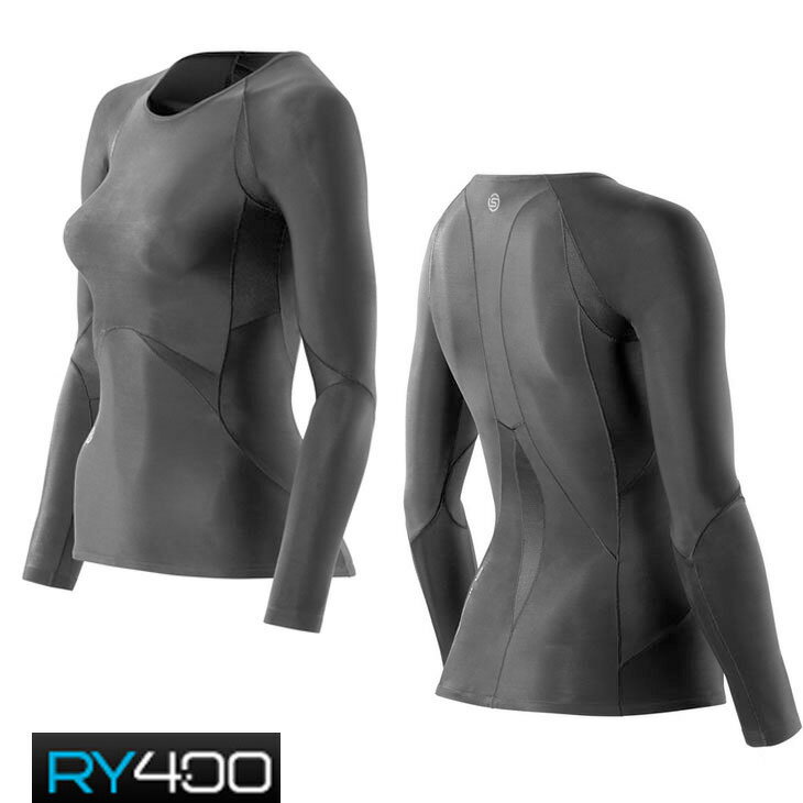 【訳アリ最終処分品】skins RY400 ウイメンズ ロングスリーブ (スキンズ )レディース 女性用 K48001005D コンプレッション インナー リカバリー