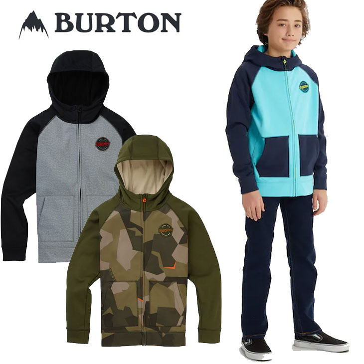 19-20 BURTON バートン キッズ 撥水 パーカー Boys 【Burton Crown Bonded Full-Zip Hoodie 】(110/126/140/150/164) 日本正規品【返品種別OUTLET】