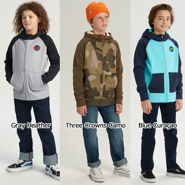 19-20 BURTON バートン キッズ 撥水 パーカー Boys 【Burton Crown Bonded Full-Zip Hoodie 】(110/126/140/150/164) 日本正規品【返品種別OUTLET】