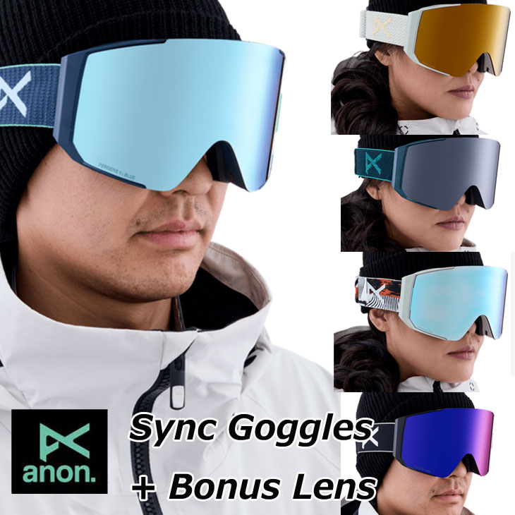 22-23 anon アノン ゴーグル Sync Goggles Low Bridge Fit シンク スペアレンズ付き ship1