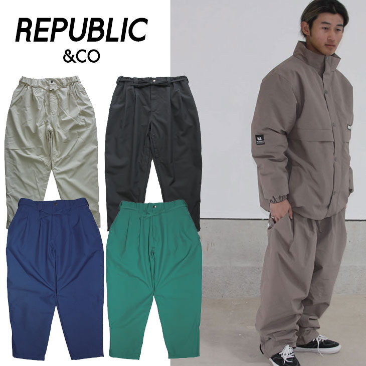 23-24 REPUBLIC＆CO リパブリック SNOW ウエアー スノーボード WIDE EAZY PANTS パンツ ship1