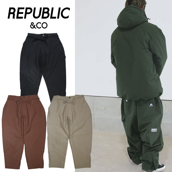 23-24 REPUBLIC＆CO リパブリック SNOW ウエアー スノーボード WIDE PAINTER PANTS パンツ ship1