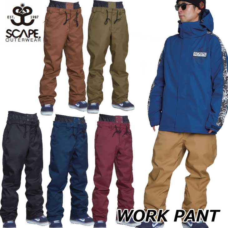 20-21 SCAPE エスケープ メンズウエアー SNOW WEAR WORK PANTS ワーク パンツ ship1【返品種別OUTLET】